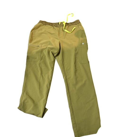 Figs Yola Skinny Scrub Pants Size XLarge Olive Green Technical Collection - Picture 2 of 5